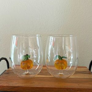 Pumpkin wine glasses